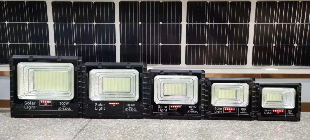 25W 40W 60W 100W 200W 300W IP65 Waterproof Solar Powered Outdoor LED Solar Flood Garden Light