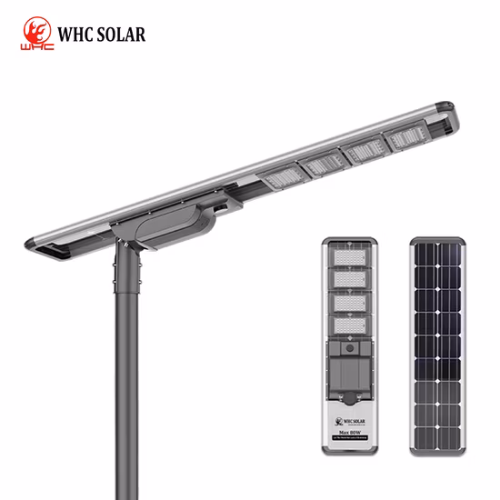 OEM オールインワン アルミニウム ソーラー街路灯 30W 40W 50W 60W 80W 100W 統合型公共 LED 街路灯 ガーデンランプ モーションセンサー付き 割引街路照明